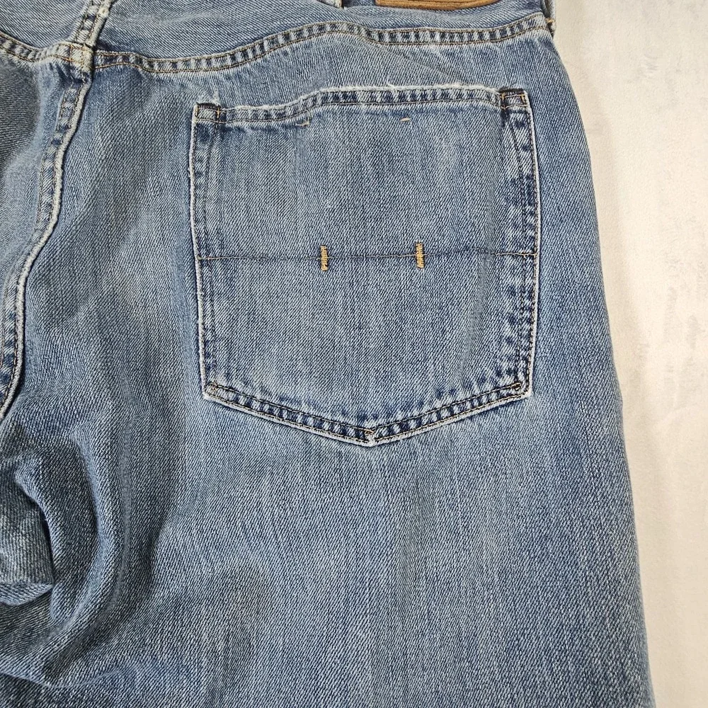 Polo Ralph Lauren Authentic Dungaree Jeans Men's 38x34 Straight Leg Blue Denim